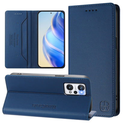 RC01 Dual-Folded Magnetic Suction RFID Leather Phone Case, For Realme 10T 5G / 10s 5G / 9i 5G Indian, For Realme GT3 5G / GT Neo 5 240W, For Realme GT 5G / GT Neo 5G, For Realme 10 Pro 5G, For Realme 10 Pro+ 5G, For Realme 10 4G Global                 ...