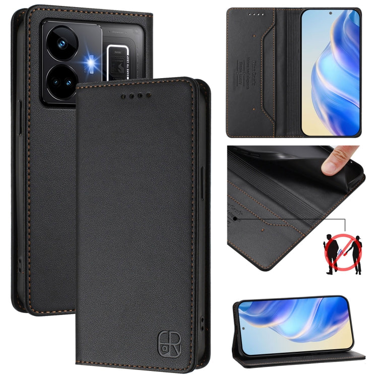 RC01 Dual-Folded Magnetic Suction RFID Leather Phone Case, For Realme 10T 5G / 10s 5G / 9i 5G Indian, For Realme GT3 5G / GT Neo 5 240W, For Realme GT 5G / GT Neo 5G, For Realme 10 Pro 5G, For Realme 10 Pro+ 5G, For Realme 10 4G Global                 ...
