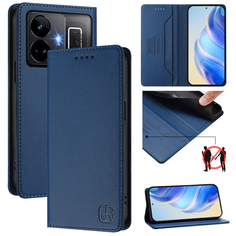 RC01 Dual-Folded Magnetic Suction RFID Leather Phone Case, For Realme 10T 5G / 10s 5G / 9i 5G Indian, For Realme GT3 5G / GT Neo 5 240W, For Realme GT 5G / GT Neo 5G, For Realme 10 Pro 5G, For Realme 10 Pro+ 5G, For Realme 10 4G Global                 ...