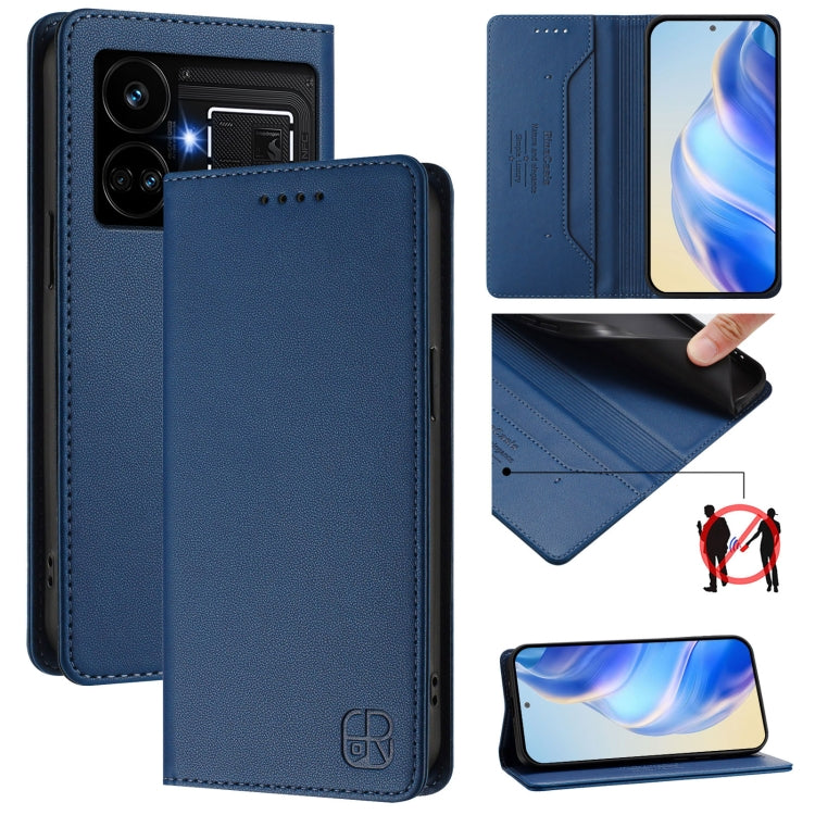 RC01 Dual-Folded Magnetic Suction RFID Leather Phone Case, For Realme P1 Pro, For Realme 12+ 5G / Narzo 70 Pro 5G India, For Realme 12 5G Global, For Realme Note 50 4G / C51 4G / C53 4G, For Realme C67 4G Global, For Realme 11 4G Global                ...