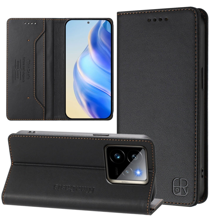 RC01 Dual-Folded Magnetic Suction RFID Leather Phone Case, For Realme C71 4G India, For Realme 15 5G / 15 Pro 5G, For Realme C71 4G Global, For Realme 14 Pro+ 5G, For Realme 14 Pro 5G, For Realme GT 7 Pro 5G, For Realme C63 5G Global                   ...