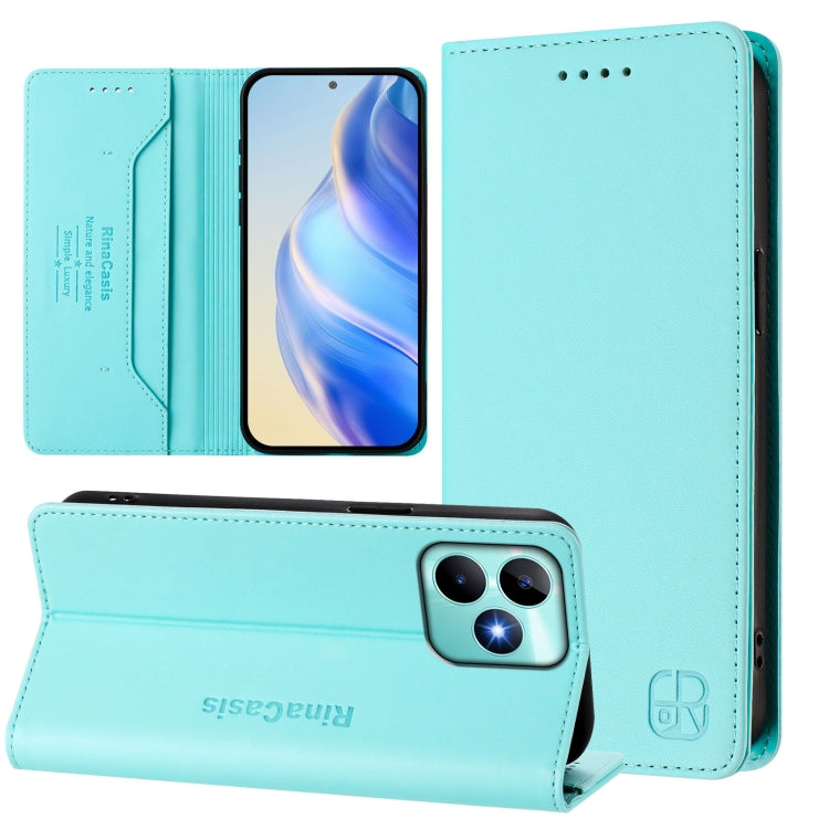 RC01 Dual-Folded Magnetic Suction RFID Leather Phone Case, For Realme P1 Pro, For Realme 12+ 5G / Narzo 70 Pro 5G India, For Realme 12 5G Global, For Realme Note 50 4G / C51 4G / C53 4G, For Realme C67 4G Global, For Realme 11 4G Global                ...
