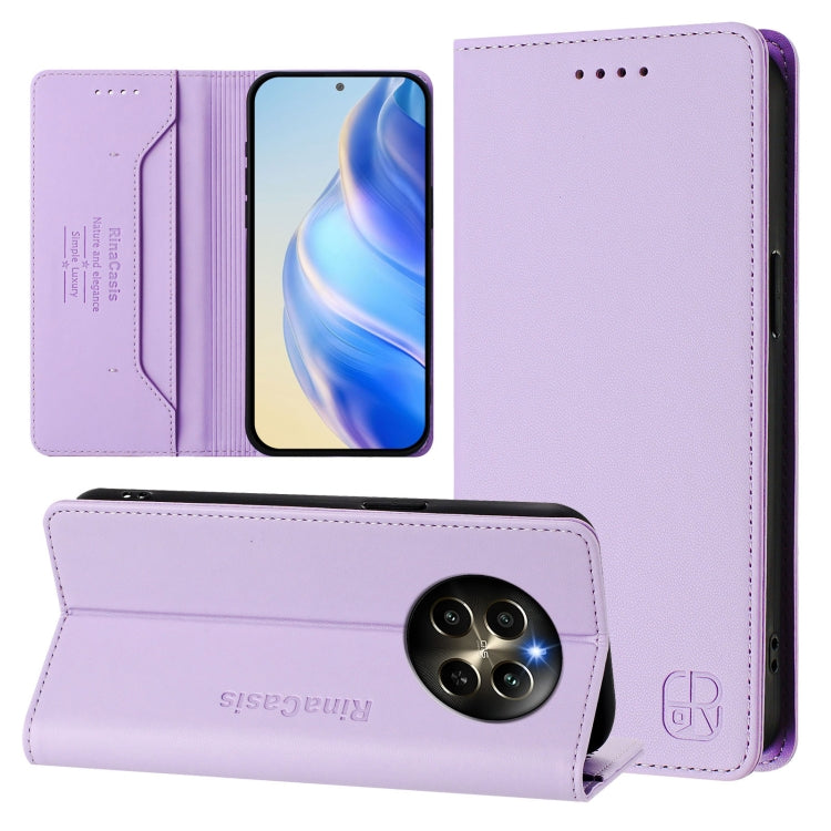 RC01 Dual-Folded Magnetic Suction RFID Leather Phone Case, For Realme P1 Pro, For Realme 12+ 5G / Narzo 70 Pro 5G India, For Realme 12 5G Global, For Realme Note 50 4G / C51 4G / C53 4G, For Realme C67 4G Global, For Realme 11 4G Global                ...