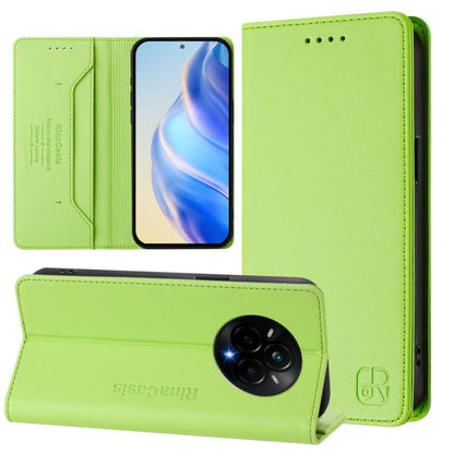 RC01 Dual-Folded Magnetic Suction RFID Leather Phone Case, For Realme C71 4G India, For Realme 15 5G / 15 Pro 5G, For Realme C71 4G Global, For Realme 14 Pro+ 5G, For Realme 14 Pro 5G, For Realme GT 7 Pro 5G, For Realme C63 5G Global                   ...