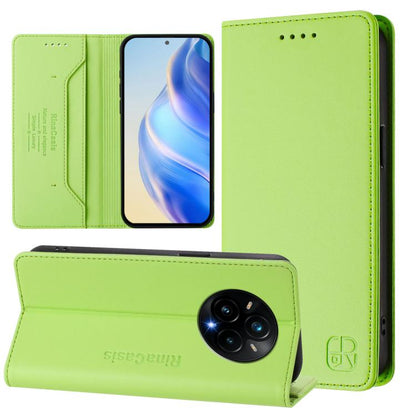 RC01 Dual-Folded Magnetic Suction RFID Leather Phone Case, For Realme C71 4G India, For Realme 15 5G / 15 Pro 5G, For Realme C71 4G Global, For Realme 14 Pro+ 5G, For Realme 14 Pro 5G, For Realme GT 7 Pro 5G, For Realme C63 5G Global                   ...
