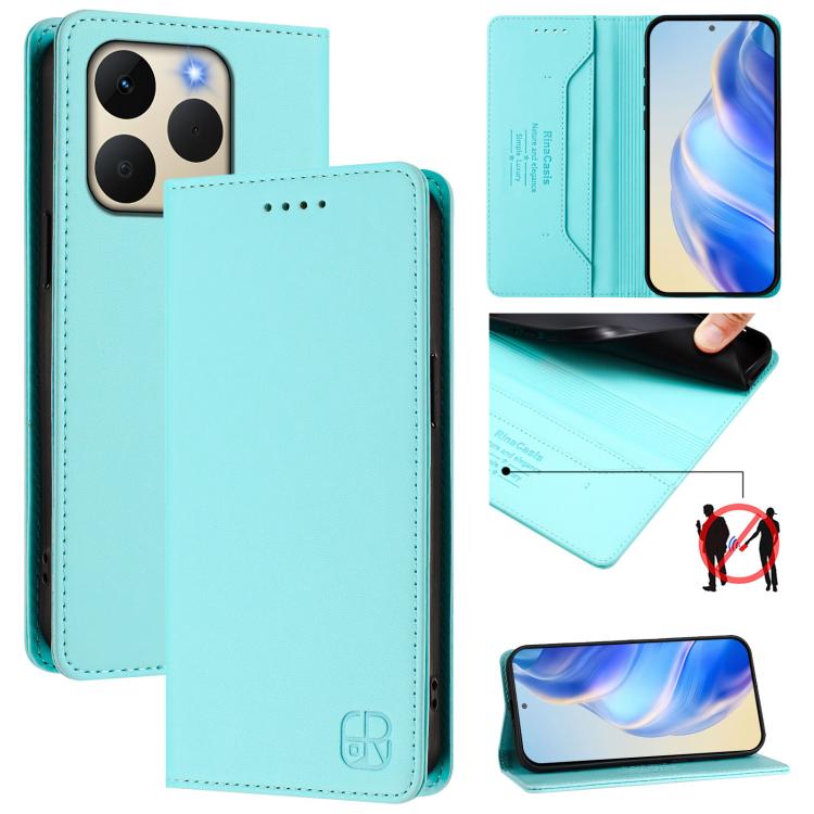 RC01 Dual-Folded Magnetic Suction RFID Leather Phone Case, For Realme P4x / OnePlus CE6 Lite, For Realme 16T 5G, For Realme P4 Power 5G, For Realme Note 80 4G Global, For Realme 16 5G Global, For Realme 16 Pro+ 5G Global, For Realme 16 Pro 5G Global   ...