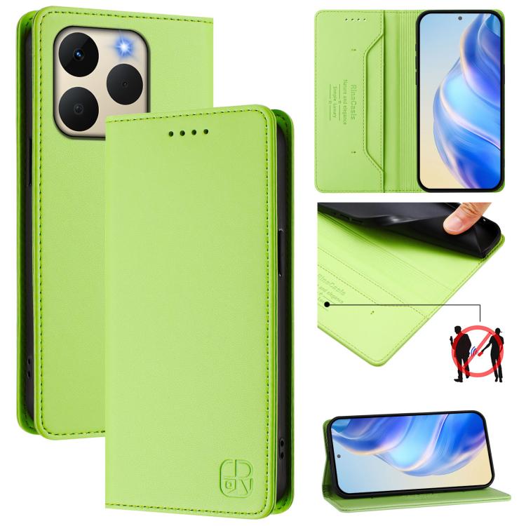 RC01 Dual-Folded Magnetic Suction RFID Leather Phone Case, For Realme P4x / OnePlus CE6 Lite, For Realme 16T 5G, For Realme P4 Power 5G, For Realme Note 80 4G Global, For Realme 16 5G Global, For Realme 16 Pro+ 5G Global, For Realme 16 Pro 5G Global   ...
