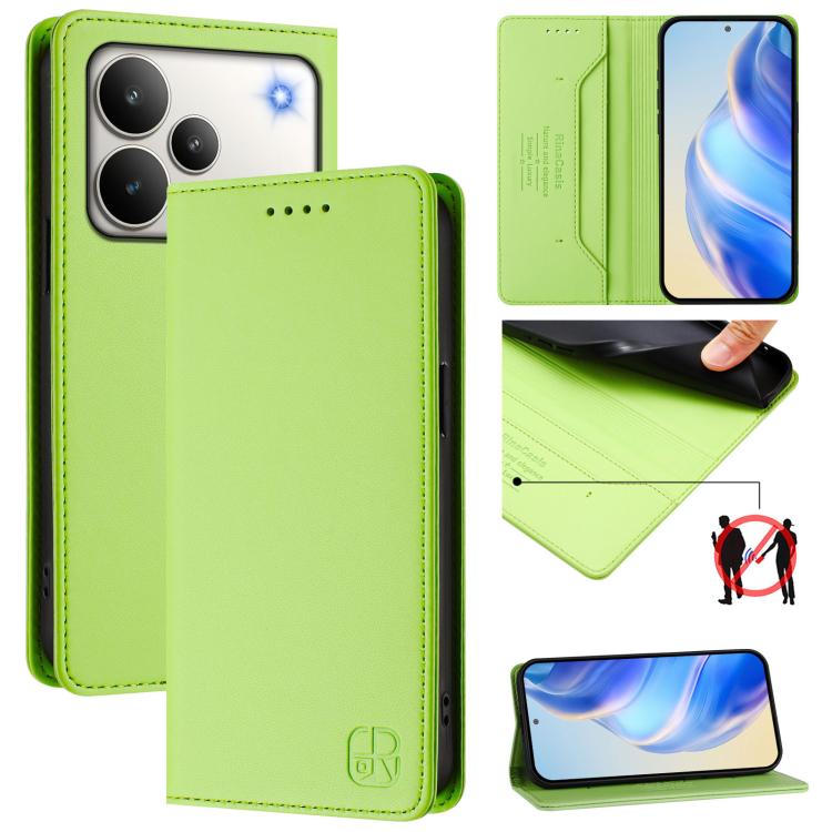 RC01 Dual-Folded Magnetic Suction RFID Leather Phone Case, For Realme P4x / OnePlus CE6 Lite, For Realme 16T 5G, For Realme P4 Power 5G, For Realme Note 80 4G Global, For Realme 16 5G Global, For Realme 16 Pro+ 5G Global, For Realme 16 Pro 5G Global   ...