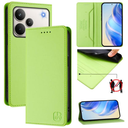 RC01 Dual-Folded Magnetic Suction RFID Leather Phone Case, For Realme P4x / OnePlus CE6 Lite, For Realme 16T 5G, For Realme P4 Power 5G, For Realme Note 80 4G Global, For Realme 16 5G Global, For Realme 16 Pro+ 5G Global, For Realme 16 Pro 5G Global   ...