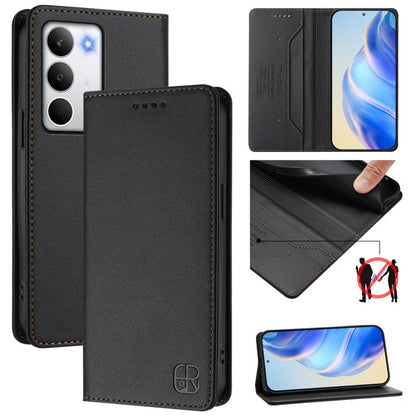 RC01 Dual-Folded Magnetic Suction RFID Leather Phone Case, For Realme C71 4G India, For Realme 15 5G / 15 Pro 5G, For Realme C71 4G Global, For Realme 14 Pro+ 5G, For Realme 14 Pro 5G, For Realme GT 7 Pro 5G, For Realme C63 5G Global                   ...