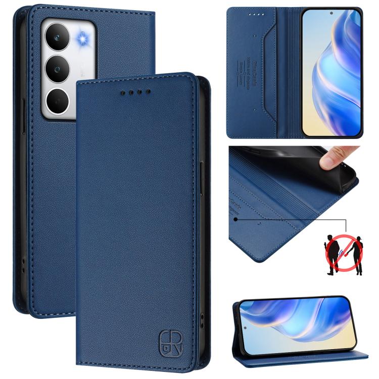RC01 Dual-Folded Magnetic Suction RFID Leather Phone Case, For Realme C71 4G India, For Realme 15 5G / 15 Pro 5G, For Realme C71 4G Global, For Realme 14 Pro+ 5G, For Realme 14 Pro 5G, For Realme GT 7 Pro 5G, For Realme C63 5G Global                   ...