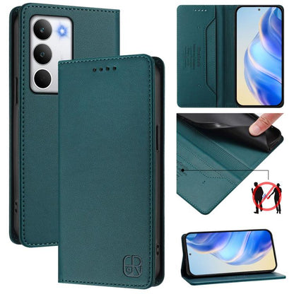 RC01 Dual-Folded Magnetic Suction RFID Leather Phone Case, For Realme C71 4G India, For Realme 15 5G / 15 Pro 5G, For Realme C71 4G Global, For Realme 14 Pro+ 5G, For Realme 14 Pro 5G, For Realme GT 7 Pro 5G, For Realme C63 5G Global                   ...