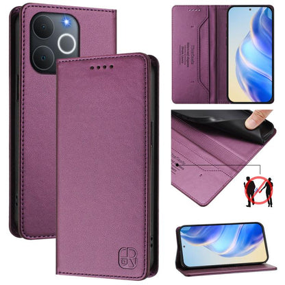 RC01 Dual-Folded Magnetic Suction RFID Leather Phone Case, For Realme C71 4G India, For Realme 15 5G / 15 Pro 5G, For Realme C71 4G Global, For Realme 14 Pro+ 5G, For Realme 14 Pro 5G, For Realme GT 7 Pro 5G, For Realme C63 5G Global                   ...