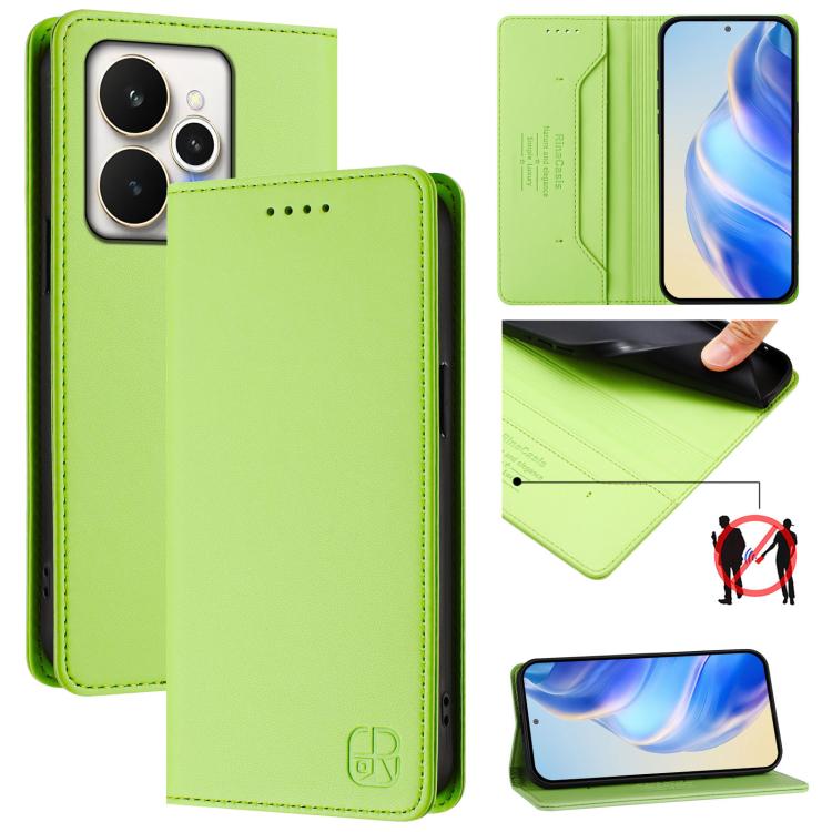 RC01 Dual-Folded Magnetic Suction RFID Leather Phone Case, For Realme C71 4G India, For Realme 15 5G / 15 Pro 5G, For Realme C71 4G Global, For Realme 14 Pro+ 5G, For Realme 14 Pro 5G, For Realme GT 7 Pro 5G, For Realme C63 5G Global                   ...
