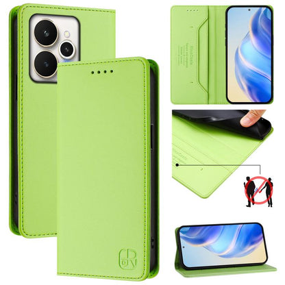 RC01 Dual-Folded Magnetic Suction RFID Leather Phone Case, For Realme C71 4G India, For Realme 15 5G / 15 Pro 5G, For Realme C71 4G Global, For Realme 14 Pro+ 5G, For Realme 14 Pro 5G, For Realme GT 7 Pro 5G, For Realme C63 5G Global                   ...