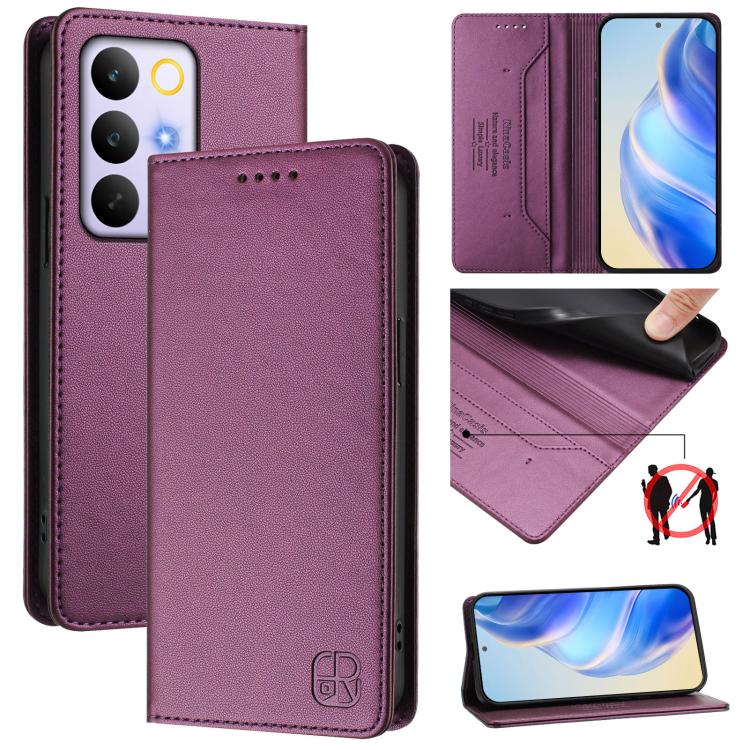 RC01 Dual-Folded Magnetic Suction RFID Leather Phone Case, For Realme P4x / OnePlus CE6 Lite, For Realme 16T 5G, For Realme P4 Power 5G, For Realme Note 80 4G Global, For Realme 16 5G Global, For Realme 16 Pro+ 5G Global, For Realme 16 Pro 5G Global   ...