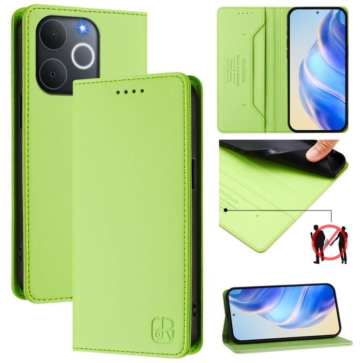 RC01 Dual-Folded Magnetic Suction RFID Leather Phone Case, For Realme P4x / OnePlus CE6 Lite, For Realme 16T 5G, For Realme P4 Power 5G, For Realme Note 80 4G Global, For Realme 16 5G Global, For Realme 16 Pro+ 5G Global, For Realme 16 Pro 5G Global   ...