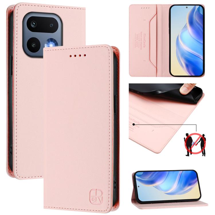 RC01 Dual-Folded Magnetic Suction RFID Leather Phone Case, For Realme P4x / OnePlus CE6 Lite, For Realme 16T 5G, For Realme P4 Power 5G, For Realme Note 80 4G Global, For Realme 16 5G Global, For Realme 16 Pro+ 5G Global, For Realme 16 Pro 5G Global   ...