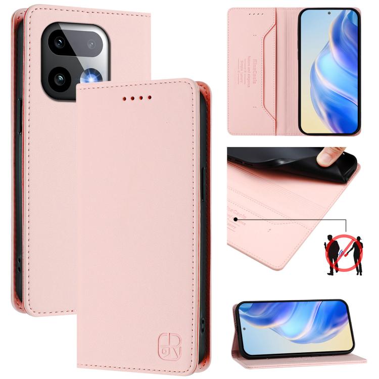 RC01 Dual-Folded Magnetic Suction RFID Leather Phone Case, For Realme P4x / OnePlus CE6 Lite, For Realme 16T 5G, For Realme P4 Power 5G, For Realme Note 80 4G Global, For Realme 16 5G Global, For Realme 16 Pro+ 5G Global, For Realme 16 Pro 5G Global   ...