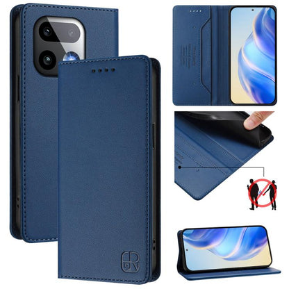 RC01 Dual-Folded Magnetic Suction RFID Leather Phone Case, For Realme P4x / OnePlus CE6 Lite, For Realme 16T 5G, For Realme P4 Power 5G, For Realme Note 80 4G Global, For Realme 16 5G Global, For Realme 16 Pro+ 5G Global, For Realme 16 Pro 5G Global   ...