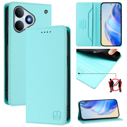 RC01 Dual-Folded Magnetic Suction RFID Leather Phone Case, For Realme P4x / OnePlus CE6 Lite, For Realme 16T 5G, For Realme P4 Power 5G, For Realme Note 80 4G Global, For Realme 16 5G Global, For Realme 16 Pro+ 5G Global, For Realme 16 Pro 5G Global   ...