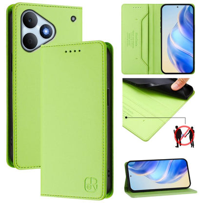 RC01 Dual-Folded Magnetic Suction RFID Leather Phone Case, For Realme P4x / OnePlus CE6 Lite, For Realme 16T 5G, For Realme P4 Power 5G, For Realme Note 80 4G Global, For Realme 16 5G Global, For Realme 16 Pro+ 5G Global, For Realme 16 Pro 5G Global   ...