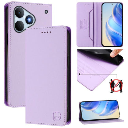 RC01 Dual-Folded Magnetic Suction RFID Leather Phone Case, For Realme P4x / OnePlus CE6 Lite, For Realme 16T 5G, For Realme P4 Power 5G, For Realme Note 80 4G Global, For Realme 16 5G Global, For Realme 16 Pro+ 5G Global, For Realme 16 Pro 5G Global   ...
