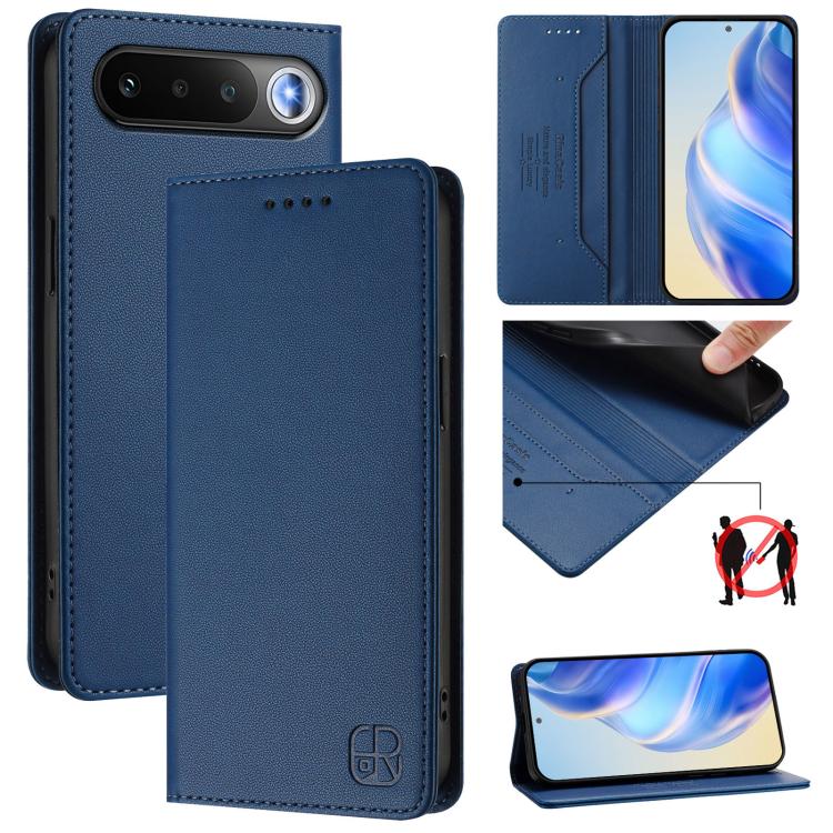 RC01 Dual-Folded Magnetic Suction RFID Leather Phone Case, For Realme P4x / OnePlus CE6 Lite, For Realme 16T 5G, For Realme P4 Power 5G, For Realme Note 80 4G Global, For Realme 16 5G Global, For Realme 16 Pro+ 5G Global, For Realme 16 Pro 5G Global   ...