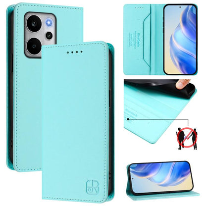 RC01 Dual-Folded Magnetic Suction RFID Leather Phone Case, For Realme P4x / OnePlus CE6 Lite, For Realme 16T 5G, For Realme P4 Power 5G, For Realme Note 80 4G Global, For Realme 16 5G Global, For Realme 16 Pro+ 5G Global, For Realme 16 Pro 5G Global   ...