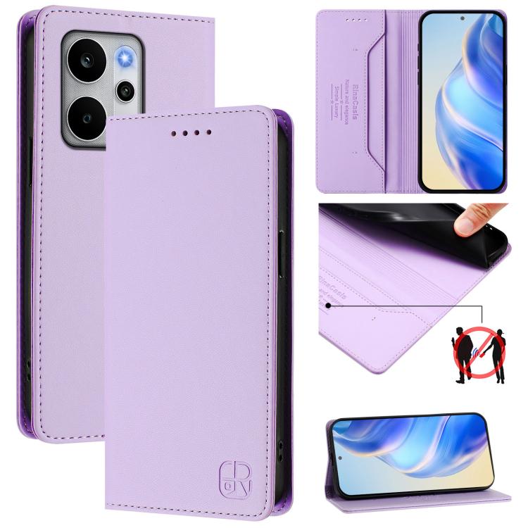 RC01 Dual-Folded Magnetic Suction RFID Leather Phone Case, For Realme P4x / OnePlus CE6 Lite, For Realme 16T 5G, For Realme P4 Power 5G, For Realme Note 80 4G Global, For Realme 16 5G Global, For Realme 16 Pro+ 5G Global, For Realme 16 Pro 5G Global   ...