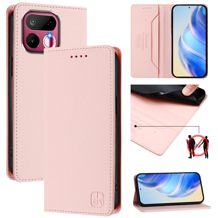 RC01 Dual-Folded Magnetic Suction RFID Leather Phone Case, For Realme P4x / OnePlus CE6 Lite, For Realme 16T 5G, For Realme P4 Power 5G, For Realme Note 80 4G Global, For Realme 16 5G Global, For Realme 16 Pro+ 5G Global, For Realme 16 Pro 5G Global   ...