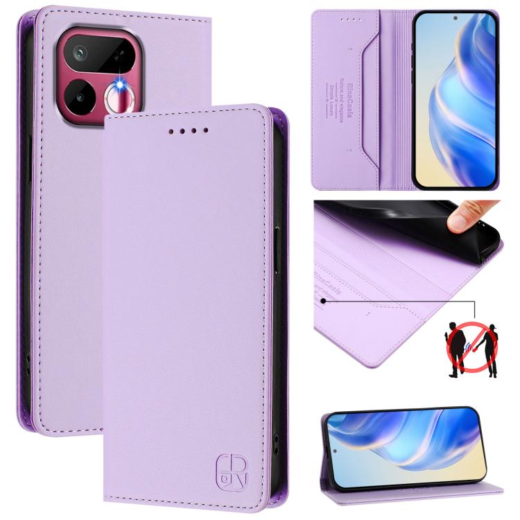 RC01 Dual-Folded Magnetic Suction RFID Leather Phone Case, For Realme P4x / OnePlus CE6 Lite, For Realme 16T 5G, For Realme P4 Power 5G, For Realme Note 80 4G Global, For Realme 16 5G Global, For Realme 16 Pro+ 5G Global, For Realme 16 Pro 5G Global   ...