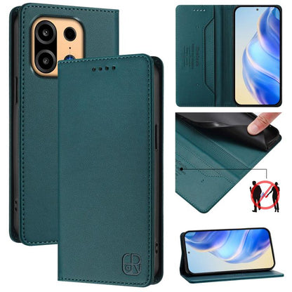 RC01 Dual-Folded Magnetic Suction RFID Leather Phone Case, For OnePlus Turbo 6X Pro 5G, For OnePlus Turbo 6 / 6V 5G, For OnePlus Ace 5 Ultra, For OnePlus Ace 5 Racing, For OnePlus 13R / Ace 5 / Ace 5 Pro, For OnePlus 13, For OnePlus Nord 4             ...