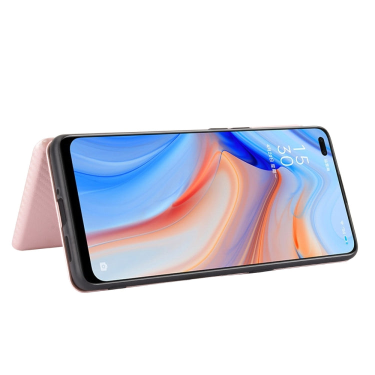 Carbon Fiber Texture Magnetic Horizontal Flip TPU + PC + PU Leather Case with Card Slot, For OPPO Reno4 4G, For OPPO Reno4 5G, For OPPO Reno4 Pro 4G, For OPPO Rnoe Ace, For OPPO Realme 5 Pro / Realme Q, For OPPO Realme 5 / Realme 5s, For OPPO Realme 6 ...