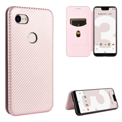 Carbon Fiber Texture Magnetic Horizontal Flip TPU + PC + PU Leather Case with Card Slot, For Google Pixel 4a, For Google Pixel 3 XL, For Google Pixel 3a XL, For Google Pixel 3a, For Google Pixel 3, For Google Pixel 4 XL, For Google Pixel 4