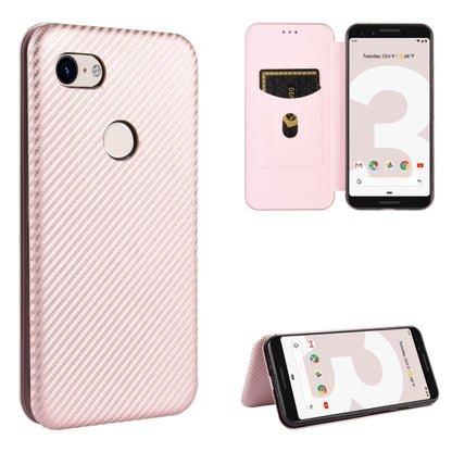 Carbon Fiber Texture Magnetic Horizontal Flip TPU + PC + PU Leather Case with Card Slot, For Google Pixel 4a, For Google Pixel 3 XL, For Google Pixel 3a XL, For Google Pixel 3a, For Google Pixel 3, For Google Pixel 4 XL, For Google Pixel 4