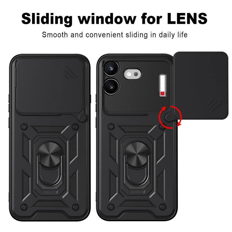 Sliding Camera Cover Design TPU+PC Phone Case, For Nothing Phone 4b, For Nothing Phone 4a Pro, For Nothing Phone 4a, For Nothing Phone 3a Lite, For Nothing CMF Phone 2 Pro, For Nothing Phone 3a, For Nothing Phone 3a Pro, For Nothing CMF Phone 1        ...