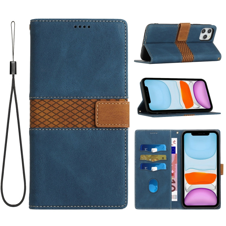 Grid Stitching Leather Phone Case with Lanyard, For iPhone 12 mini, For iPhone 11 Pro Max, For iPhone 11, For iPhone 11 Pro, For iPhone XS / X, For iPhone XR, For iPhone XS Max, For iPhone 8 Plus / 7 Plus