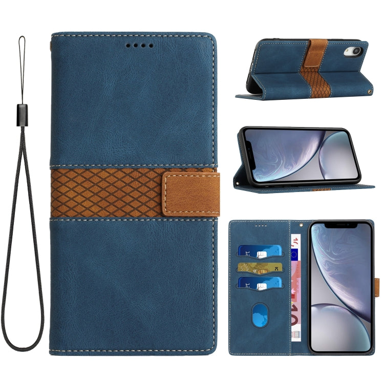 Grid Stitching Leather Phone Case with Lanyard, For iPhone 12 mini, For iPhone 11 Pro Max, For iPhone 11, For iPhone 11 Pro, For iPhone XS / X, For iPhone XR, For iPhone XS Max, For iPhone 8 Plus / 7 Plus