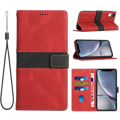 Grid Stitching Leather Phone Case with Lanyard, For iPhone 12 mini, For iPhone 11 Pro Max, For iPhone 11, For iPhone 11 Pro, For iPhone XS / X, For iPhone XR, For iPhone XS Max, For iPhone 8 Plus / 7 Plus
