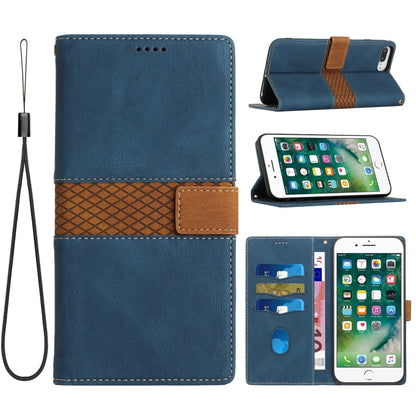 Grid Stitching Leather Phone Case with Lanyard, For iPhone 12 mini, For iPhone 11 Pro Max, For iPhone 11, For iPhone 11 Pro, For iPhone XS / X, For iPhone XR, For iPhone XS Max, For iPhone 8 Plus / 7 Plus
