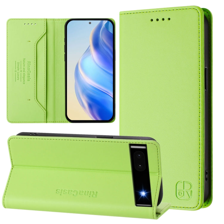 RC01 Dual-Folded Magnetic Suction RFID Leather Phone Case, For Google Pixel 7, For Google Pixel 6a, For Google Pixel 6 Pro, For Google Pixel 6, For Google Pixel 5a