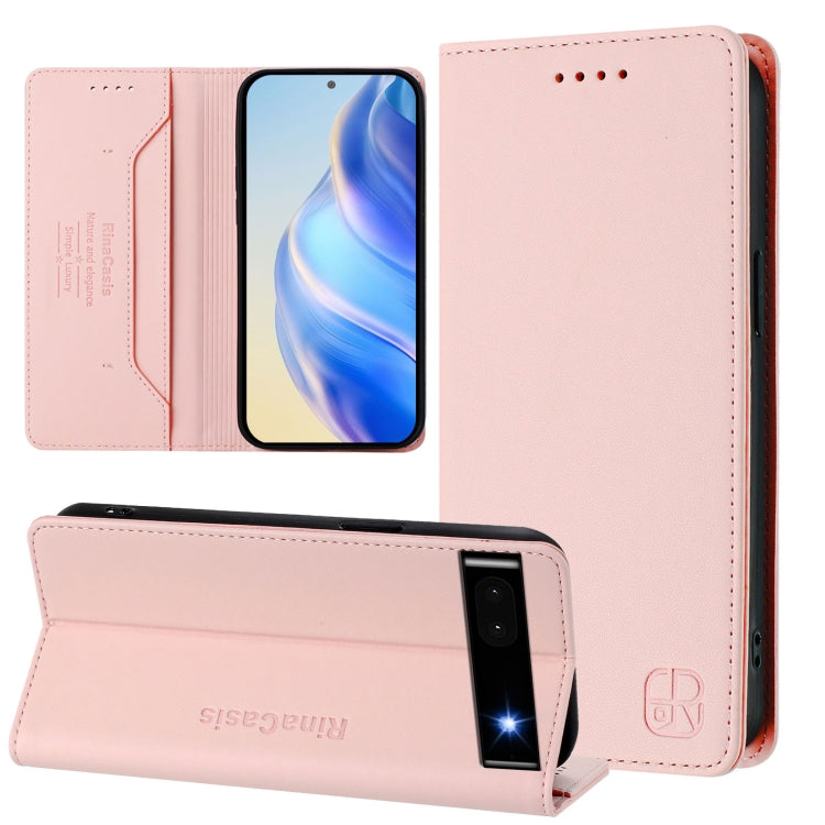 RC01 Dual-Folded Magnetic Suction RFID Leather Phone Case, For Google Pixel 7, For Google Pixel 6a, For Google Pixel 6 Pro, For Google Pixel 6, For Google Pixel 5a