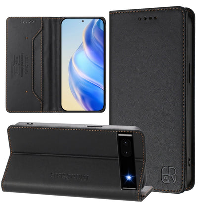 RC01 Dual-Folded Magnetic Suction RFID Leather Phone Case, For Google Pixel 7, For Google Pixel 6a, For Google Pixel 6 Pro, For Google Pixel 6, For Google Pixel 5a