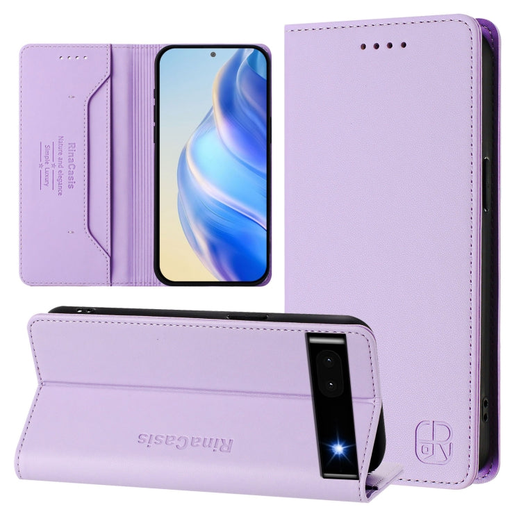 RC01 Dual-Folded Magnetic Suction RFID Leather Phone Case, For Google Pixel 7, For Google Pixel 6a, For Google Pixel 6 Pro, For Google Pixel 6, For Google Pixel 5a