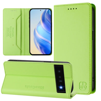 RC01 Dual-Folded Magnetic Suction RFID Leather Phone Case, For Google Pixel 7, For Google Pixel 6a, For Google Pixel 6 Pro, For Google Pixel 6, For Google Pixel 5a