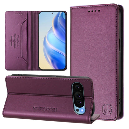 RC01 Dual-Folded Magnetic Suction RFID Leather Phone Case, For Google Pixel 11 Pro XL, For Google Pixel 11 / 11 Pro, For Google Pixel 10 Pro XL, For Google Pixel 10 / 10 Pro 5G Global, For Google Pixel 9a, For Google Pixel 9 Pro XL                     ...