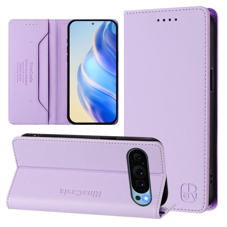 RC01 Dual-Folded Magnetic Suction RFID Leather Phone Case, For Google Pixel 11 Pro XL, For Google Pixel 11 / 11 Pro, For Google Pixel 10 Pro XL, For Google Pixel 10 / 10 Pro 5G Global, For Google Pixel 9a, For Google Pixel 9 Pro XL                     ...