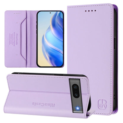 RC01 Dual-Folded Magnetic Suction RFID Leather Phone Case, For Google Pixel 7, For Google Pixel 6a, For Google Pixel 6 Pro, For Google Pixel 6, For Google Pixel 5a