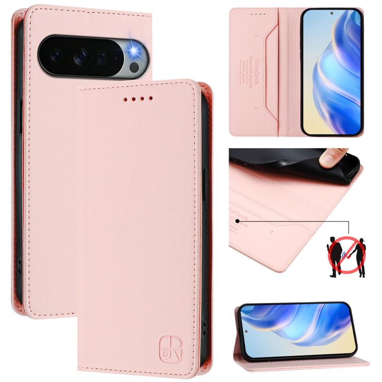 RC01 Dual-Folded Magnetic Suction RFID Leather Phone Case, For Google Pixel 11 Pro XL, For Google Pixel 11 / 11 Pro, For Google Pixel 10 Pro XL, For Google Pixel 10 / 10 Pro 5G Global, For Google Pixel 9a, For Google Pixel 9 Pro XL                     ...